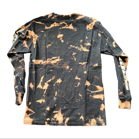 Repurposed bleached tee Young & Reckless long sleeve - Picture 2 of 3